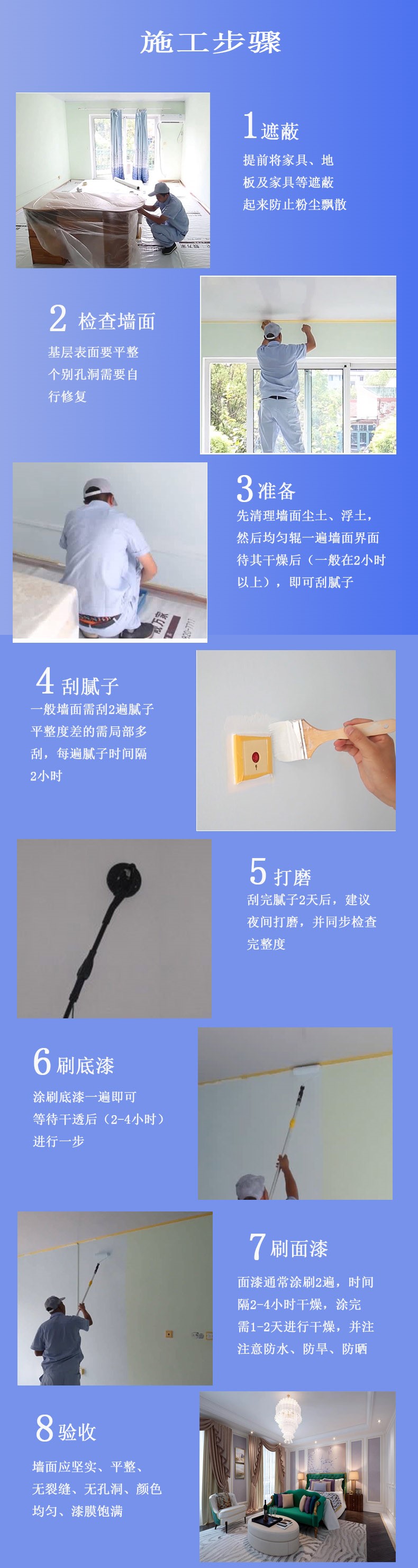 内墙无机涂料施工步骤